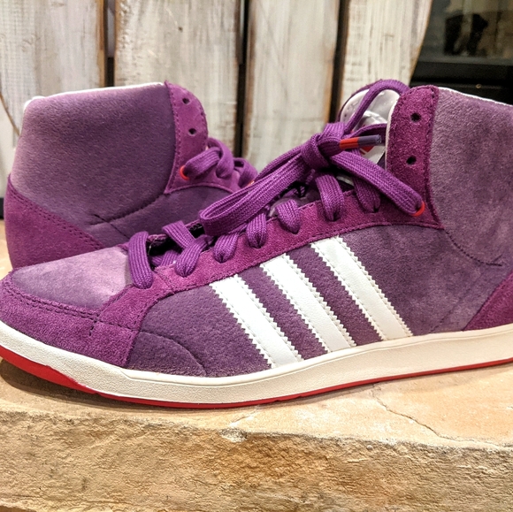 adidas Shoes Womens Adidas Purple Velvet High Top Sneakers 7m